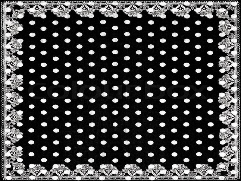 Black White Polka Dots With Lace Design Backgrounds