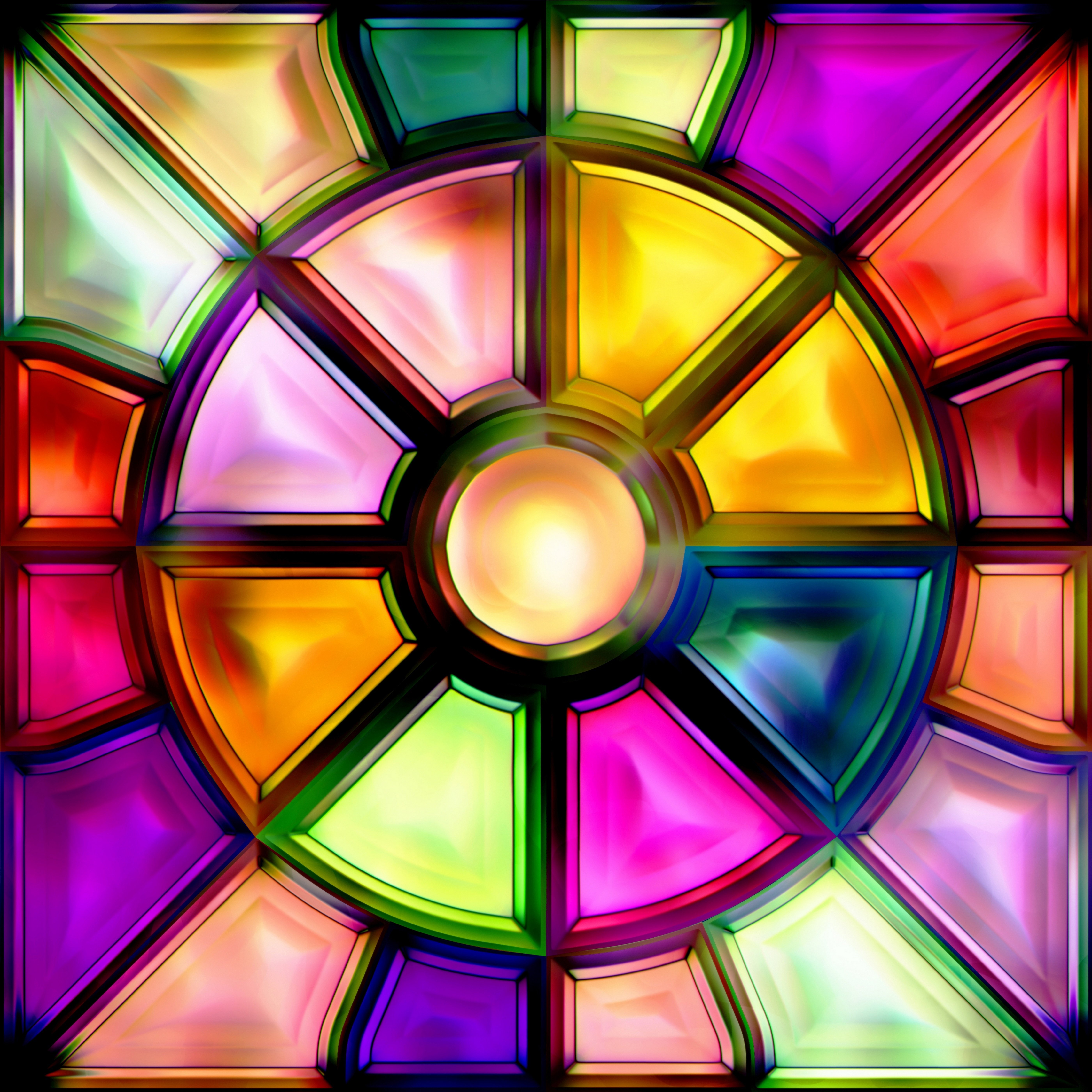 Glass Colorful Stained Backgrounds for Powerpoint Templates - PPT