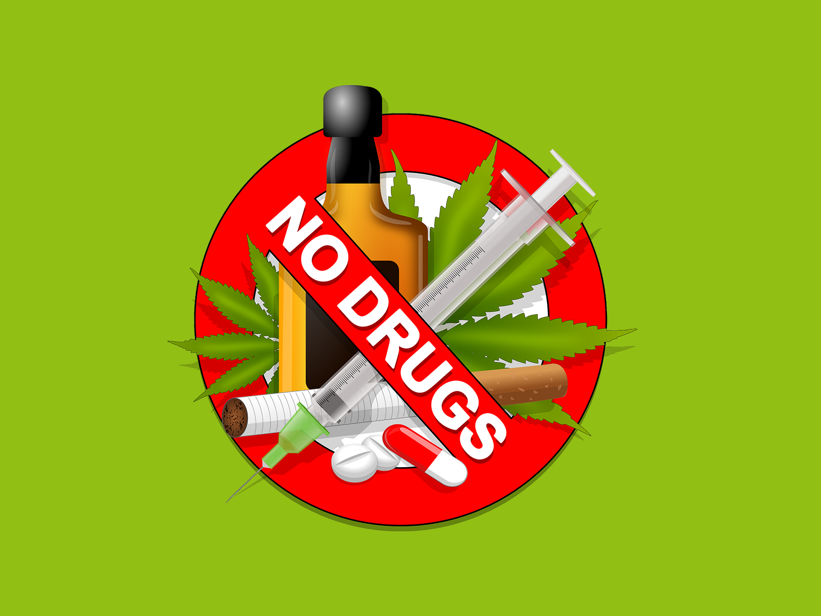 No Drugs Backgrounds for Powerpoint Templates - PPT Backgrounds