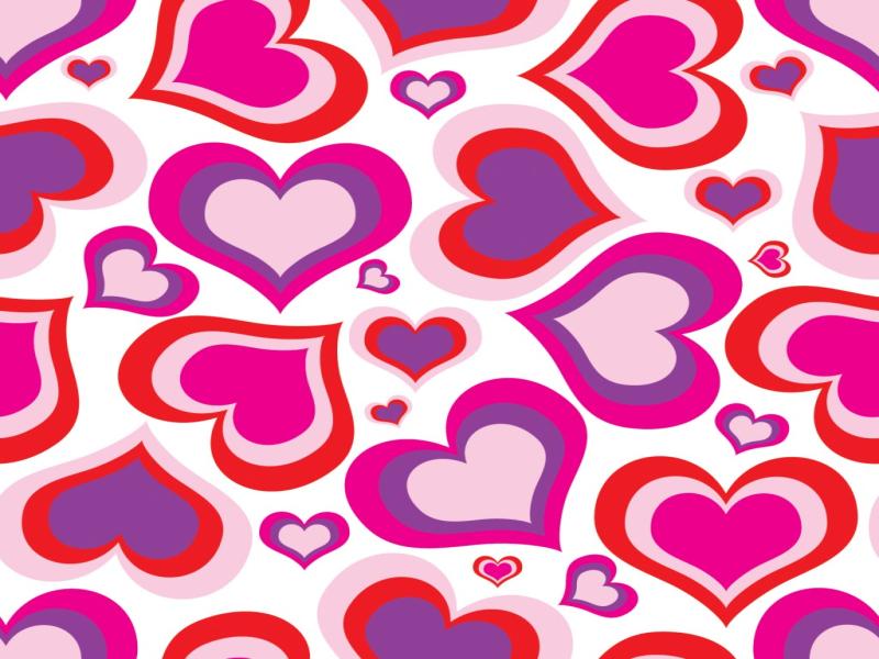 Pink Heart Pattern Backgrounds