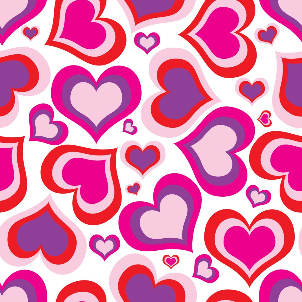 Pink Heart Pattern Backgrounds for Powerpoint Templates - PPT Backgrounds