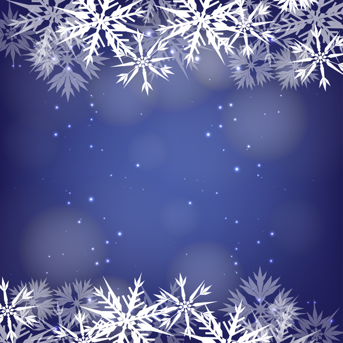 Snowflake Design Backgrounds for Powerpoint Templates - PPT Backgrounds