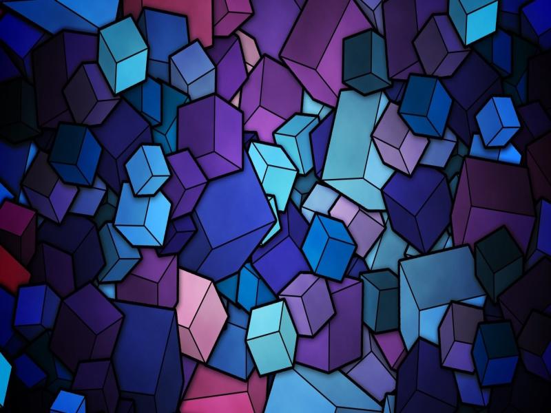 Stained Glass Geometry Cubes Hd Frame Backgrounds for Powerpoint ...