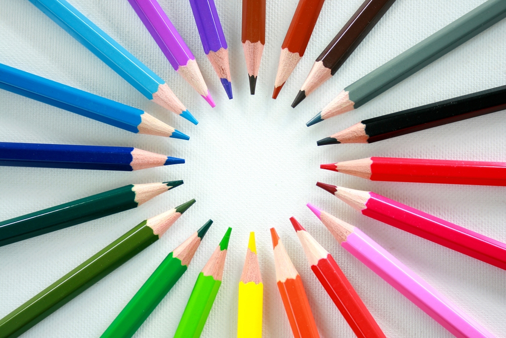 Rainbow Colorful Pencils Crayon Backgrounds for Powerpoint Templates ...